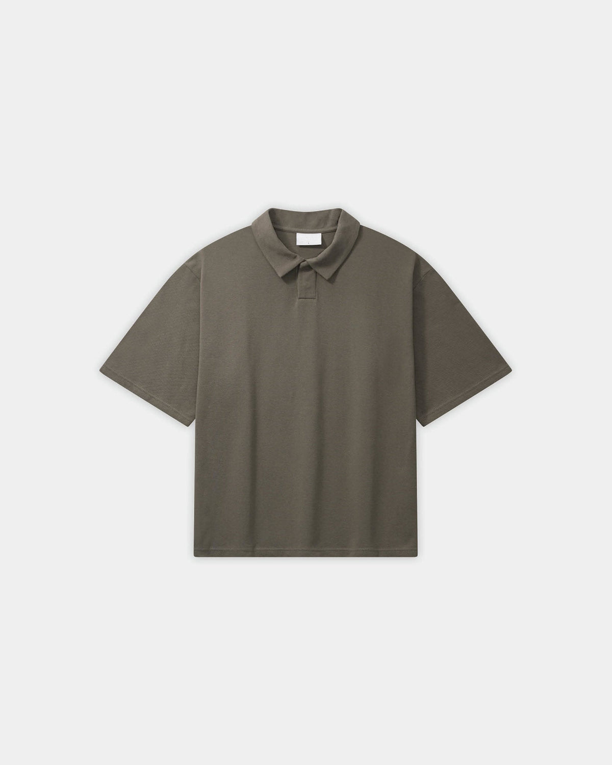 Oversize Polo, Men - Stone Grey