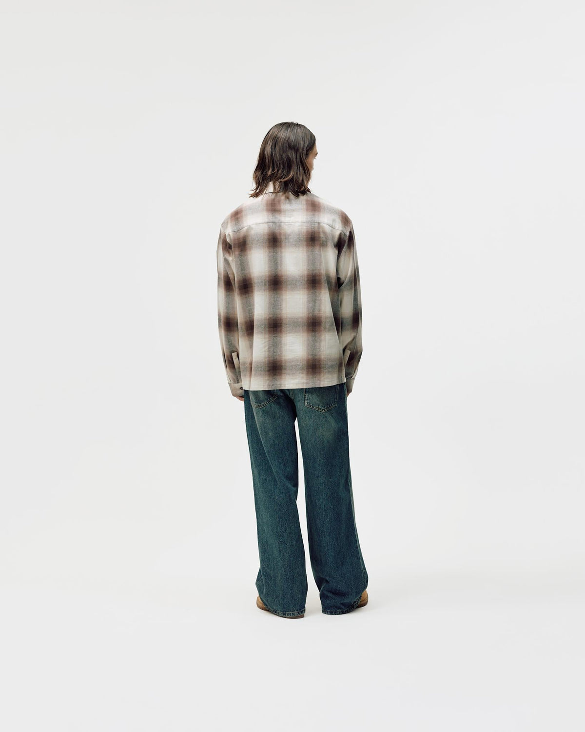 Flannel Shirt, Men - Brown Check