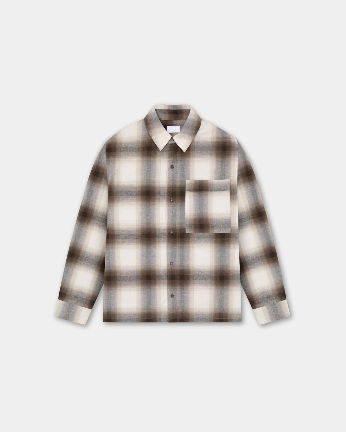 Flannel Shirt, Men - Brown Check