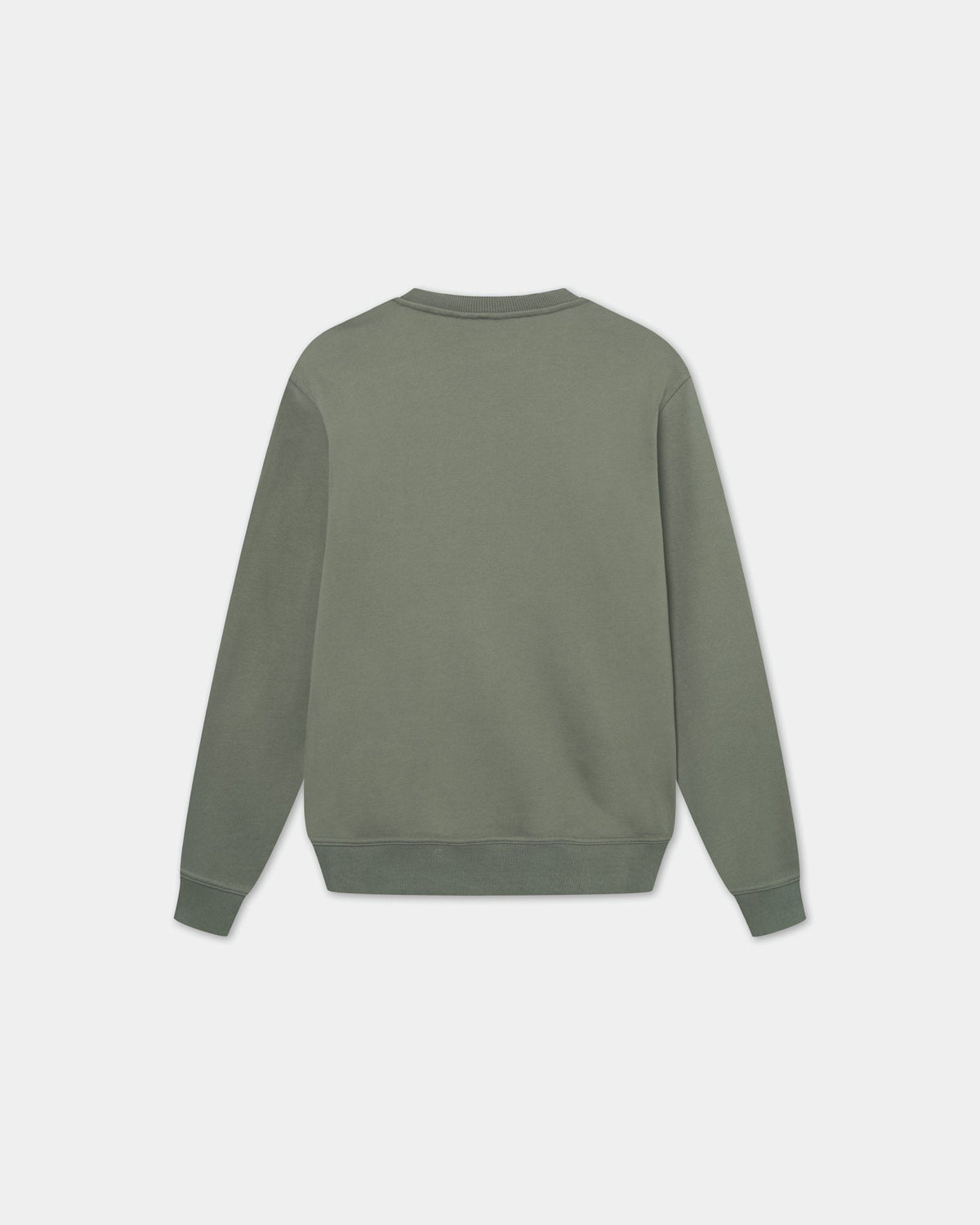 Classic Crewneck, Men - Embroidered Logo - Olive Green