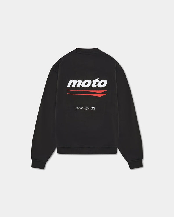 Oversized Crewneck, Women - Moto - Black