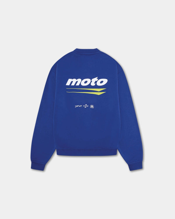 Oversized Crewneck, Women - Moto - Cobalt Blue